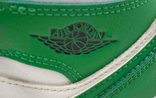 Load image into Gallery viewer, Authentic Nike Kids Jordan 1 Mid White Green Sneakers Shoes Size 3Y
