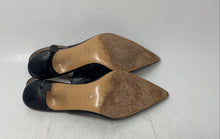 Load image into Gallery viewer, Charles David Womens Amy Black Leather Pointed Toe Slingback Heels Size 7.5B
