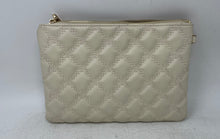 Load image into Gallery viewer, Anne Klein Womens Beige Leather Zipper Detachable Strap Wristlet Wallet
