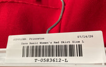 Load image into Gallery viewer, Zara Basic Womens Red Layered Ruffle Lined Back Zip Mini Skirt Size Large
