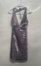 Load image into Gallery viewer, BCBGMaxazria Womens Purple Sleeveless Halter Neck Layered Shift Dress Size S
