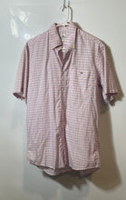 Load image into Gallery viewer, Lacoste Mens Pink Check Cotton Long Sleeve Button-Down Dress Shirt Size 40
