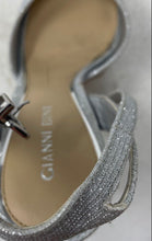 Load image into Gallery viewer, Gianni Bini Womens Andreya Silver Peep Toe Stiletto Platform Heels Size 9.5M

