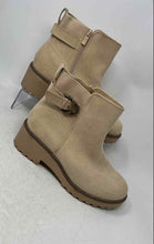 Load image into Gallery viewer, Torrid Womens Light Beige Suede Round Toe Side Zipper Ankle Boots Size 11WW
