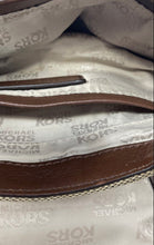 Load image into Gallery viewer, Michael Kors Womens Brown Signature Print Adjustable Strap Crossbody Bag
