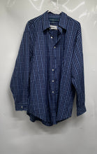 Load image into Gallery viewer, Ralph Lauren Mens Blue Cotton Long Sleeve Collared Dress Shirt Size 17
