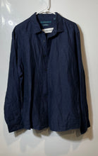 Load image into Gallery viewer, Perry Ellis Mens Blue Long Sleeve Collared Regular Fit Button-Up Shirt Size XL
