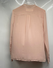 Load image into Gallery viewer, Calvin Klein Womens Beige Long Sleeve Ruffle Button Front Blouse Top Size XS
