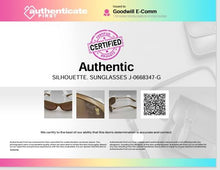 Load image into Gallery viewer, Authentic Silhouette Women's Caramel Gold Tone Wrap Sunglasses
