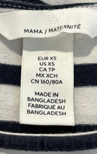 Load image into Gallery viewer, H&amp;M Womens White Black Striped Short Sleeve Pullover T-Shirt Dress Size XS
