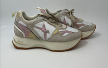 Load image into Gallery viewer, W6YZ Womens Anny White Pink Beige Lace-Up Platform Sneakers Shoes Size 8
