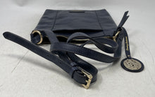 Load image into Gallery viewer, Tommy Bahama Womens Blue Leather Adjustable Strap Inner Pocket Crossbody Bag
