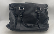 Load image into Gallery viewer, Gina B. International Womens Bella Black Leather Double Handle Tote Bag With Tag
