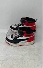 Load image into Gallery viewer, Puma Kids Rebound Joy 374688-03 White Red Black Leather Sneaker Shoes Size 11C
