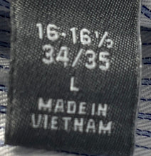 Load image into Gallery viewer, Michael Kors Mens White Blue Striped Print Cotton Slim Fit Dress Shirt Size L
