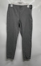 Load image into Gallery viewer, Loft Womens Black White Plaid High Waist Skinny Leg Trouser Pants Size 8
