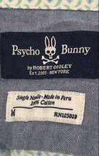 Load image into Gallery viewer, Psycho Bunny Mens Green Blue Short Sleeve Button-Up Shirt Size Medium
