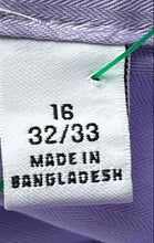 Load image into Gallery viewer, Calvin Klein Mens Light Purple Regular Fit Collared Non-Iron Dress Shirt Size 16

