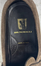 Load image into Gallery viewer, Bruno Magli Mens Brown Suede Round Toe Comfort Slip-On Penny Loafers Size 8

