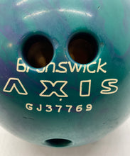 Load image into Gallery viewer, Brunswick Therese Axis Teal Blue Sporting Equipment Swirl Drilled Bowling Ball
