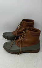 Load image into Gallery viewer, Sperry Mens Avenue STS23429 Brown Gray Lace-Up Duck Rain Boots Size 10.5
