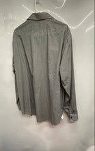Load image into Gallery viewer, Calvin Klein Mens Gray Black Gingham Slim Fit Non-Iron Dress Shirt Sz 17.5 34/35
