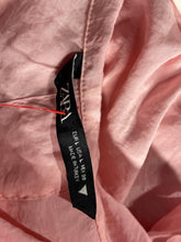Load image into Gallery viewer, Zara Womens Pink Short Sleeve Collared Oversized Button-Up Shirt Size Large
