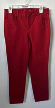 Load image into Gallery viewer, Old Navy Womens Pixie Red Flat Front High Rise Skinny Leg Ankle Pants Size 6

