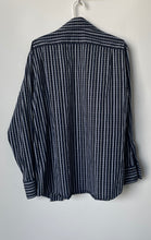 Load image into Gallery viewer, Banana Republic Mens Black White Plaid Long Sleeve Collared Dress Shirt Size L
