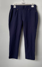 Load image into Gallery viewer, Michael Kors Womens Blue Flat Front Regular Fit Pull-On Ankle Pants Size M
