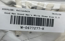 Load image into Gallery viewer, Good Man Brand Mens White Leather Low Top Lace-Up Sneaker Shoes Size 11.5

