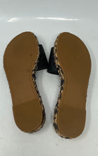 Load image into Gallery viewer, Authentic Tory Burch Womens Black Espadrille Slide Sandals Size 9.5M Damaged
