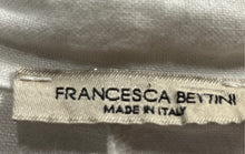 Load image into Gallery viewer, Francesca Bettini Womens White Linen 3/4 Sleeve Collared V-Neck Tunic Top Size L
