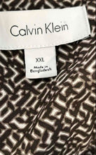 Load image into Gallery viewer, Calvin Klein Mens Brown Printed Collared Short Sleeve Button-Up Shirt Size XXL

