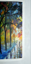 Load image into Gallery viewer, Winter Alley Multicolor Trees Landscape Wall Decor Modern Art Painting

