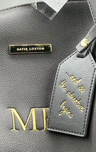 Load image into Gallery viewer, Katie Loxton Womens Gray Leather Detachable Strap Weekend Holdall Duffle Bag
