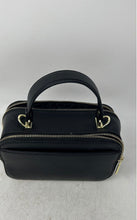 Load image into Gallery viewer, Karl Lagerfeld Womens Simone Black Leather Double Zipper Mini Satchel Bag
