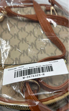 Load image into Gallery viewer, Michael Kors Womens Brown Monogram Print Leather Convertible Top Handle Backpack
