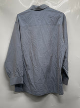 Load image into Gallery viewer, Calvin Klein Mens Blue Printed Long Sleeve Dress Shirt Size 16.5
