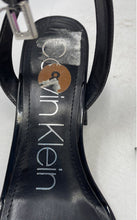 Load image into Gallery viewer, Calvin Klein Womens Hemina Black Leather Buckle Open Toe Strappy Heels Size 8M
