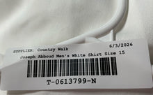 Load image into Gallery viewer, Joseph Abboud Mens White Cotton Long Sleeve Regular Fit Dress Shirt Size 15
