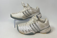 Load image into Gallery viewer, Adidas Womens Barricade 5 Classic 041978 White &amp; Silver Sneaker Shoes Size 6
