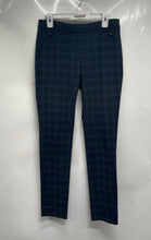 Load image into Gallery viewer, Banana Republic Womens Blue Plaid Stretch Flat Front Pockets Dress Pants Size 2L
