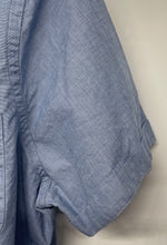 Load image into Gallery viewer, Abercrombie &amp; Fitch Mens Blue Muscle Short Sleeve Button-Up Shirt Size Large
