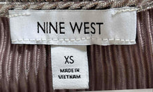 Load image into Gallery viewer, Nine West Womens Silver Pleated Texture Short Sleeve Pullover Blouse Top Size XS
