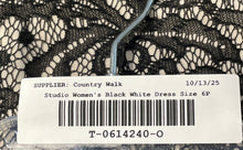 Load image into Gallery viewer, AA Studio AA Womens Black White Floral Sleeveless Sheath Dress Size 6P
