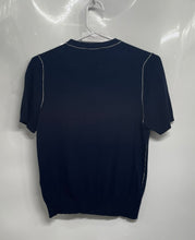 Load image into Gallery viewer, Zara Womens Blue Knitted Crew Neck Short Sleeve Pullover Sweater Size Large
