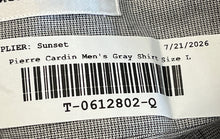 Load image into Gallery viewer, Pierre Cardin Mens Gray Long Sleeve Collared Dress Shirt Size L 16/16.5 32/33
