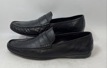 Load image into Gallery viewer, Bruno Magli Mens Black Leather Slip-On Round Toe Penny Loafer Shoes Size 12M
