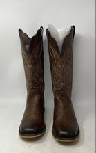 Load image into Gallery viewer, Rollda Mens NZX36 Brown Leather Mid-Calf Pull-On Cowboy Western Boots Size 9
